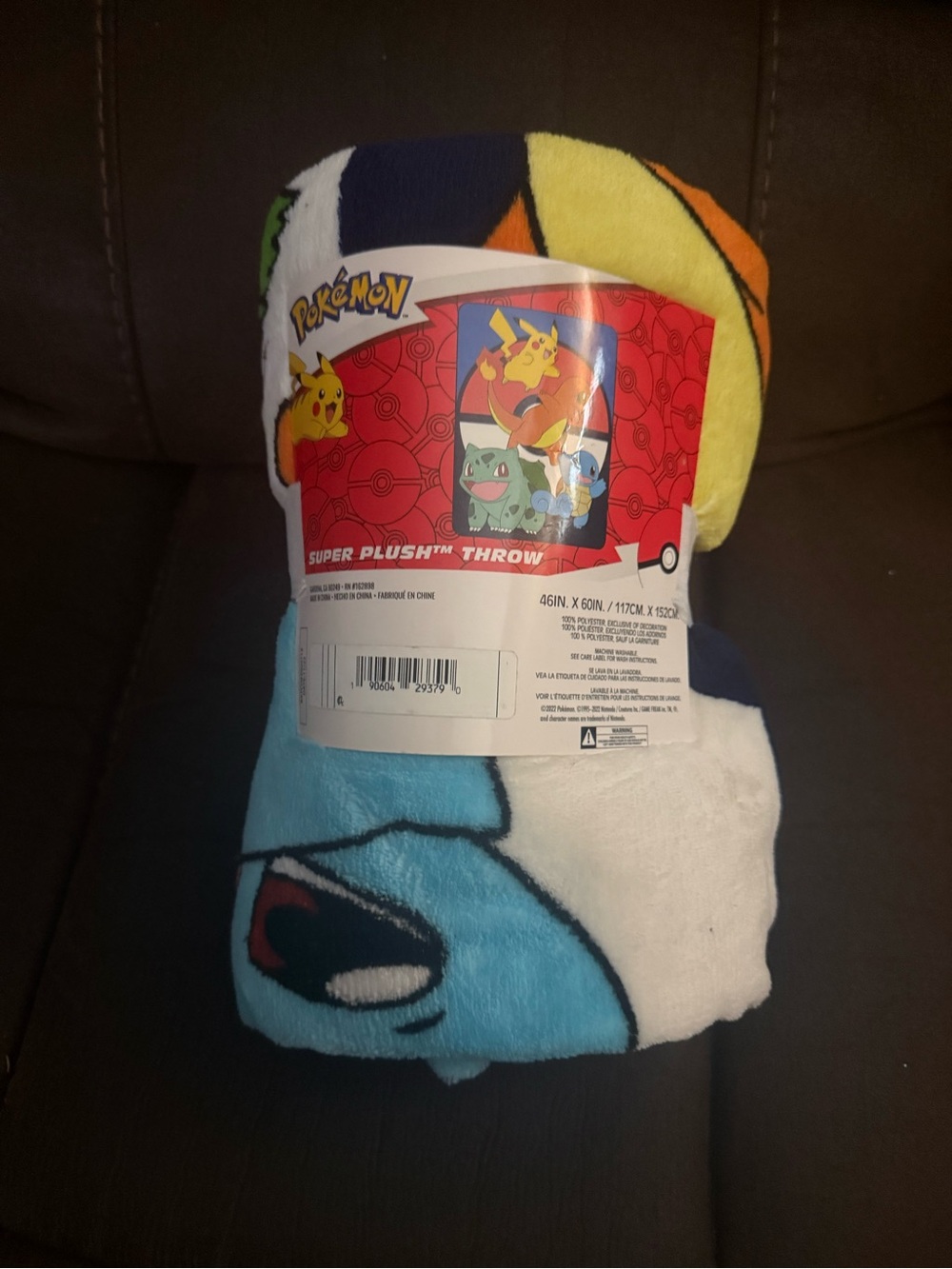 Pokemon Plush Throw Blanket - Blue, Yellow, White, Green, Orange